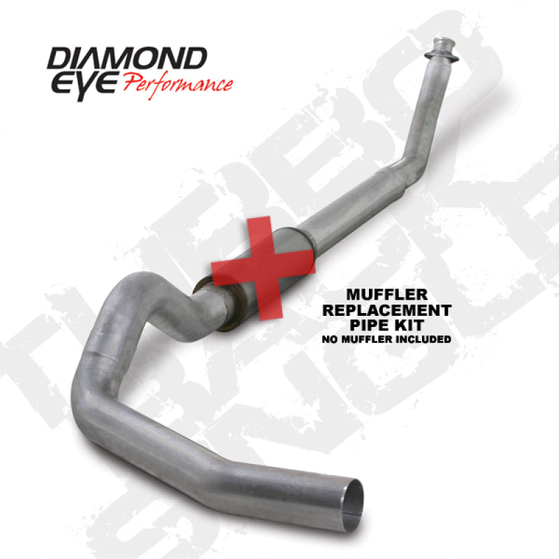 Diamond Eye KIT 5in Turbo Back SGL MFLR RPLCMENT PIPE AL: 94-02 DODGE ...