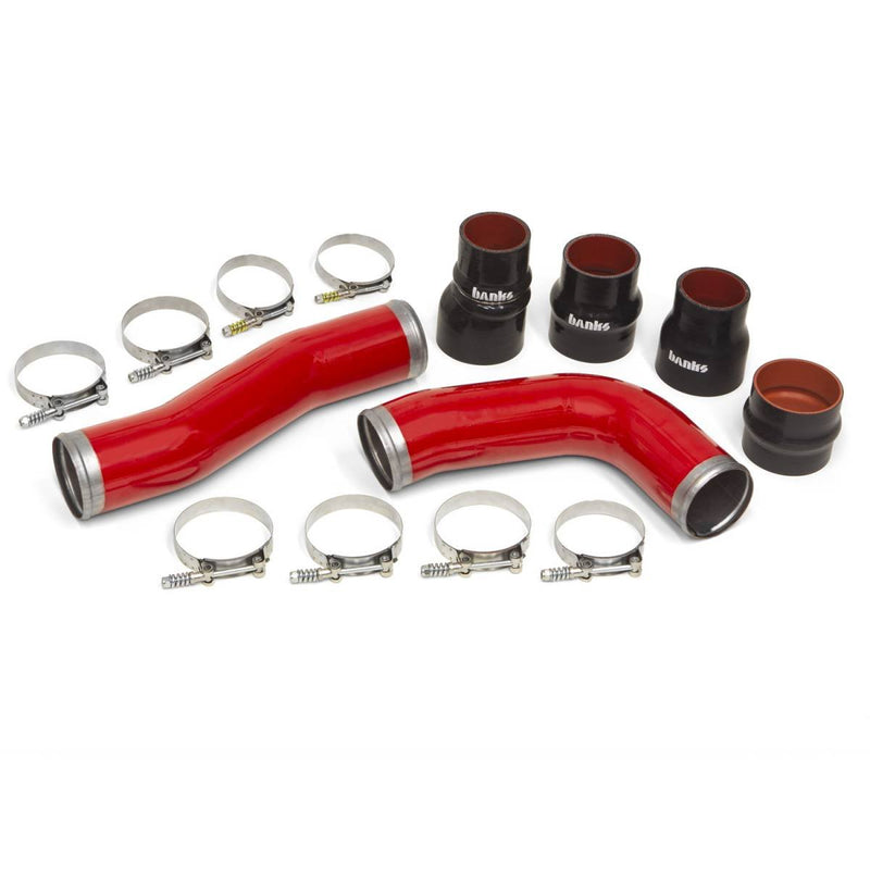 Banks Power Boost Tube Kit Red Powdercoat 2010-12 Ram 6.7L OEM Replacement Boost Tubes Banks Power