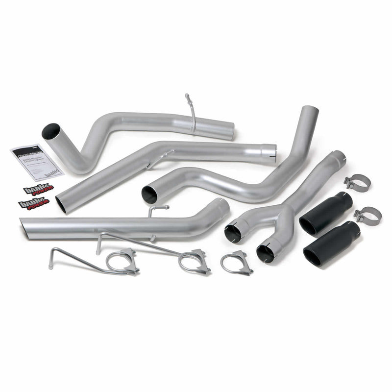 Banks Power Monster Exhaust System DualRear Exit Black Round Tips 14-19 Ram 1500 3.0L EcoDiesel Banks Power