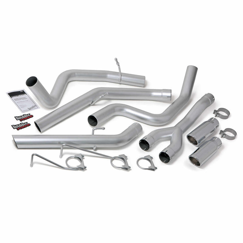 Banks Power Monster Exhaust System DualRear Exit Chrome Round Tips 14-19 Ram 1500 3.0L EcoDiesel Banks Power