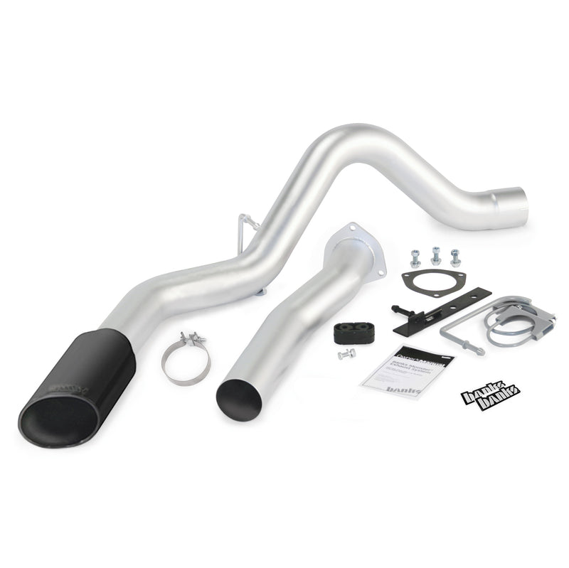 Banks Power Monster Exhaust System Single Exit Black Tip 07-10 Chevy 6.6L LMM ECSB-CCLB to Banks Power