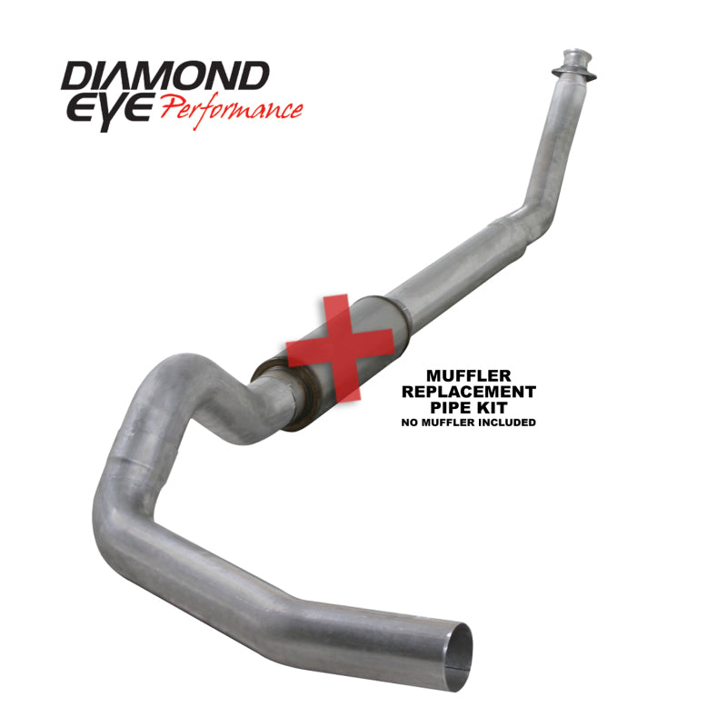 Diamond Eye KIT 5in Turbo Back SGL MFLR RPLCMENT PIPE AL: 94-02 DODGE ...