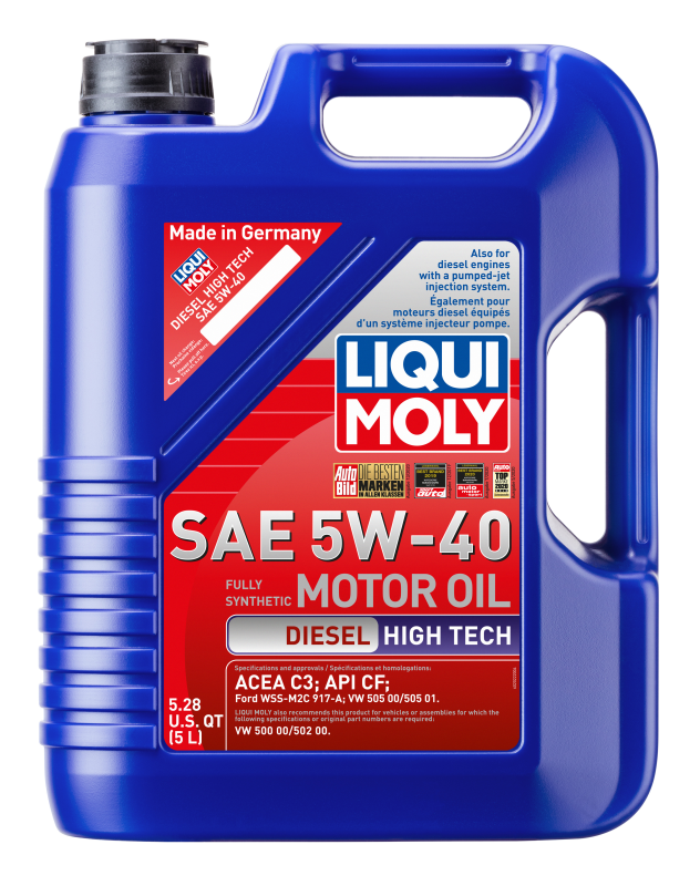 LIQUI MOLY 5L Diesel High Tech Motor Oil 5W40 – Warranty Killer Performance