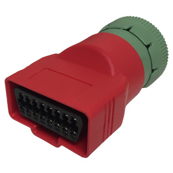 Green J1939 Male to OBDII Female Adapter