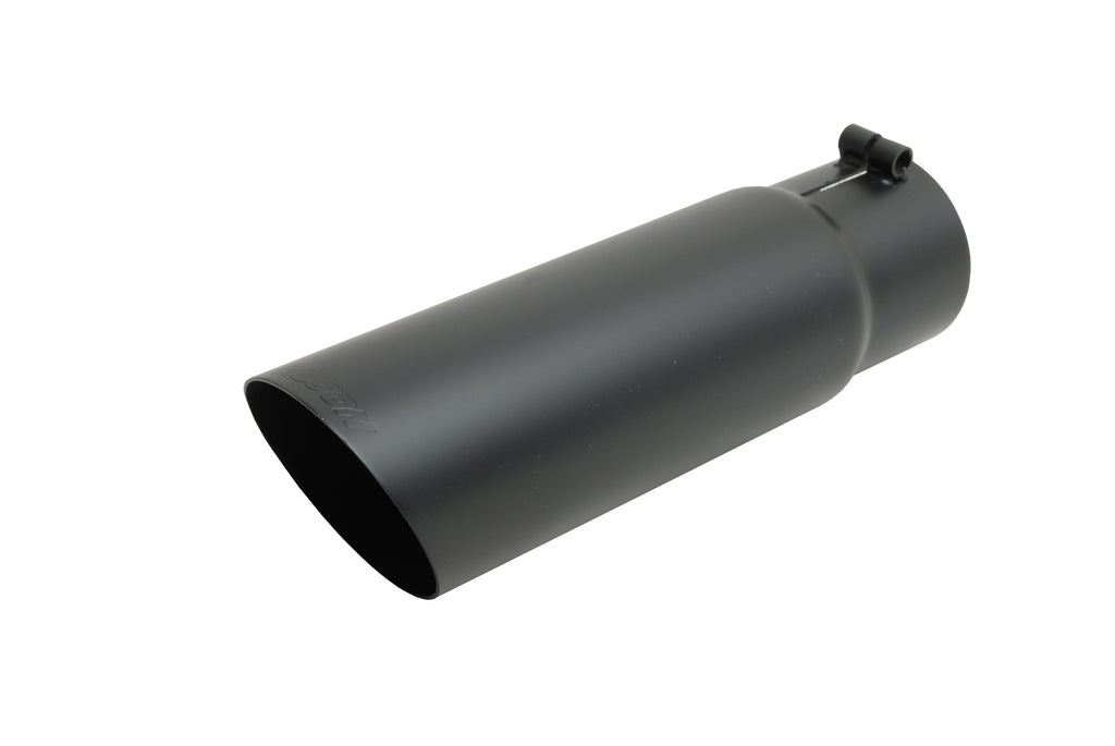 Black Ceramic Single Wall Angle Exhaust Tip (Single)