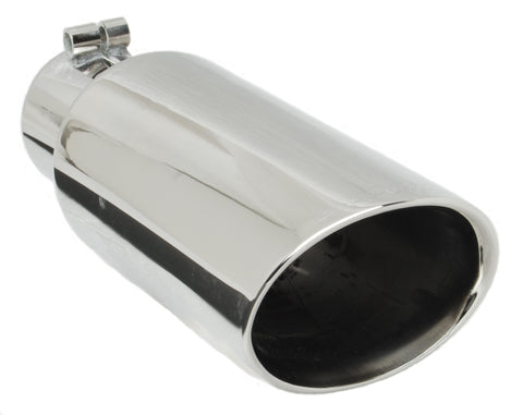 Stainless Double Walled Oval Exhaust Tip (Single)