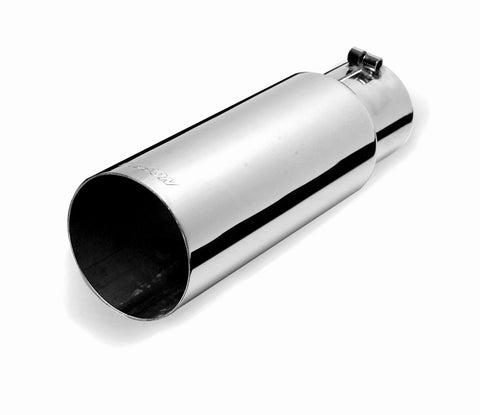 Stainless Rolled Edge Angle Exhaust Tip (Single)