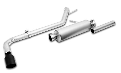Black Elite Cat-Back Single Exhaust System, Stainless (Single)