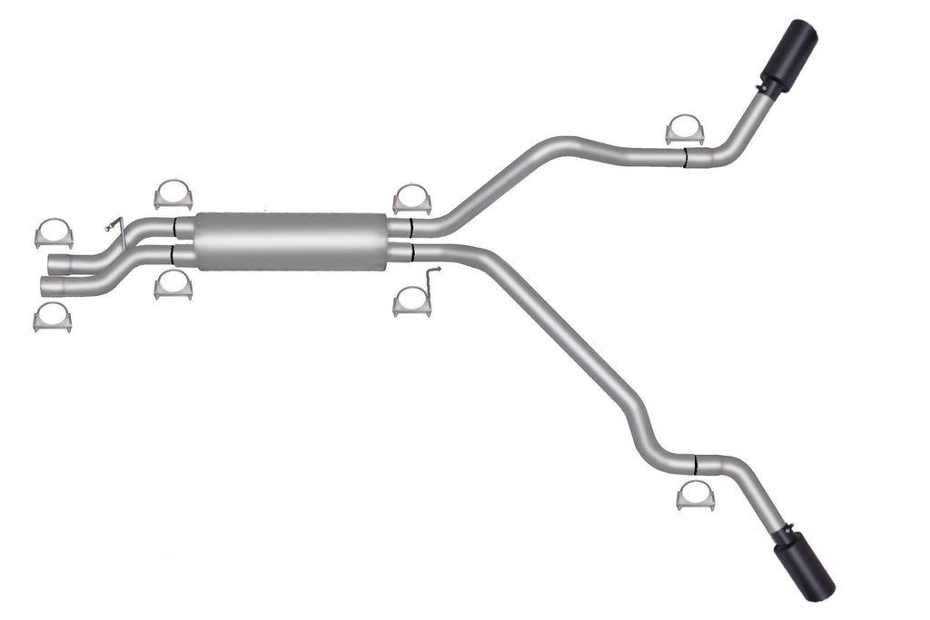 Black Elite Cat-Back Dual Extreme Exhaust System, Stainless (Dual)