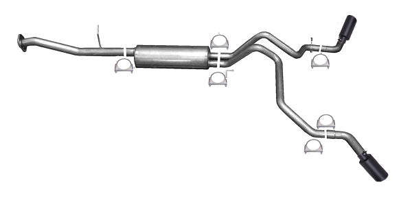 Black Elite Cat-Back Dual Extreme Exhaust System, Stainless (Dual)