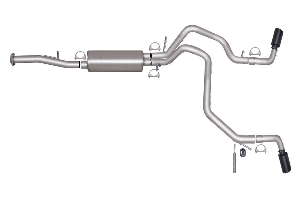 Black Elite Cat-Back Dual Extreme Exhaust System, Stainless (Dual)