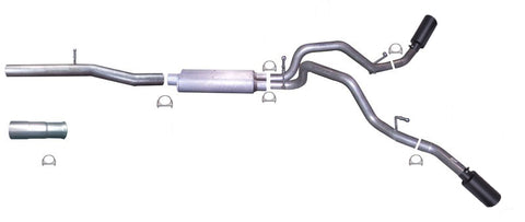Black Elite Cat-Back Dual Extreme Exhaust System, Stainless (Dual)