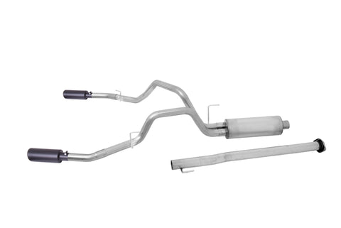 Black Elite Cat-Back Dual Split Exhaust System, Stainless (Dual)