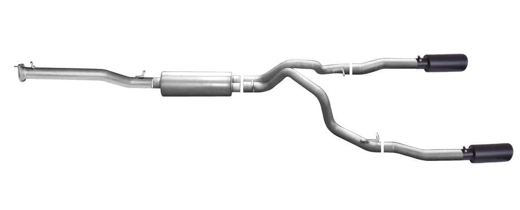 Black Elite Cat-Back Dual Split Exhaust System, Stainless (Dual)