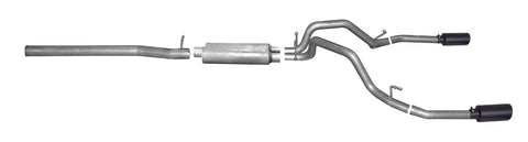 Black Elite Cat-Back Dual Split Exhaust System, Stainless (Dual)