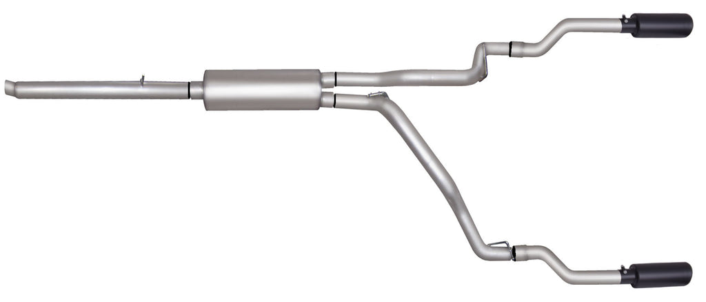 Black Elite Cat-Back Dual Split Exhaust System, Stainless (Dual)