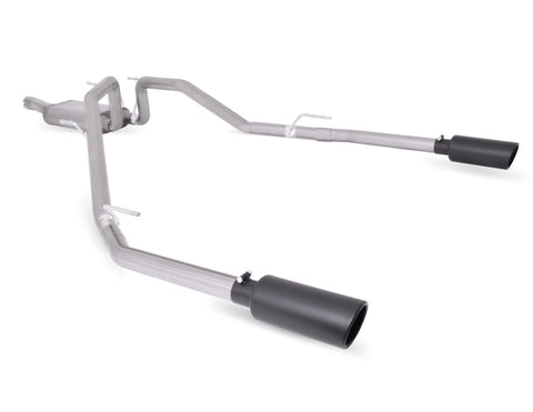 Black Elite Cat-Back Dual Split Exhaust System, Stainless (Dual)