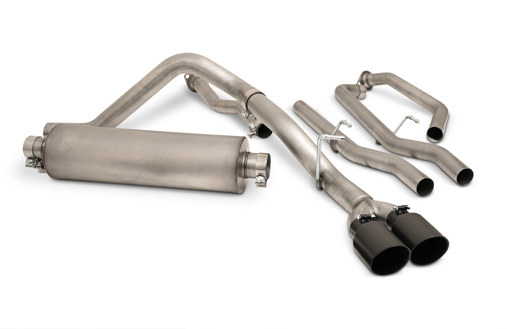 Black Elite Cat-Back Dual Sport Exhaust System, Stainless (Dual)