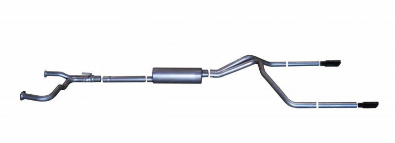 Black Elite Cat-Back Dual Split Exhaust System, Stainless (Dual)