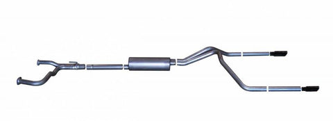 Black Elite Cat-Back Dual Split Exhaust System, Stainless (Dual)