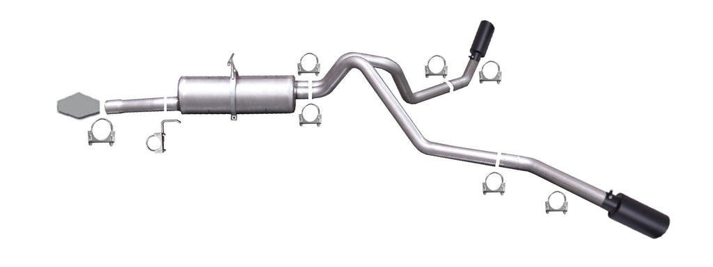 Black Elite Cat-Back Dual Extreme Exhaust System, Stainless (Dual)