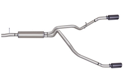 Black Elite Cat-Back Dual Split Exhaust System, Stainless (Dual)
