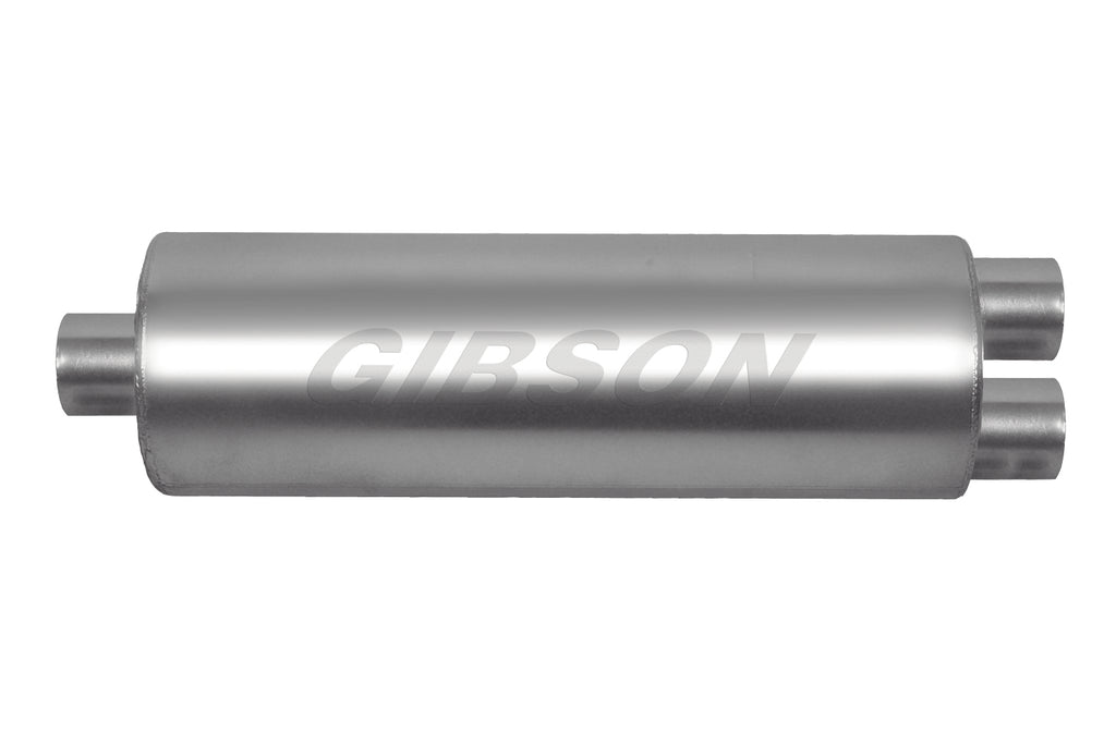 SFT Superflow Center/Dual Round Muffler, Stainless (Dual)