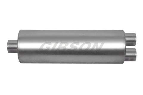 SFT Superflow Center/Dual Round Muffler, Stainless (Dual)