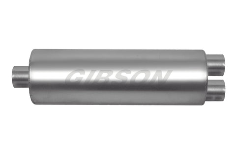 SFT Superflow Offset/Dual Round Muffler, Stainless (Dual)