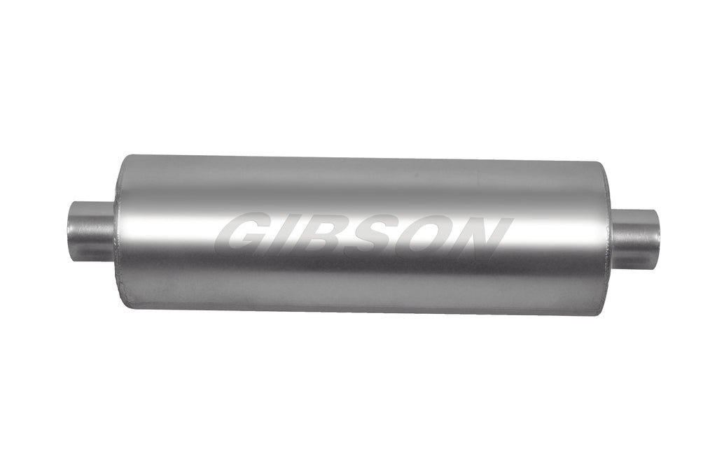 SFT Superflow Center/Center Round Muffler, Stainless (Single)