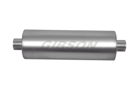 SFT Superflow Center/Center Round Muffler, Stainless (Single)