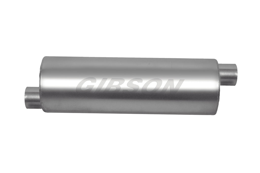 SFT Superflow Offset/Offset Round Muffler, Stainless (Single)