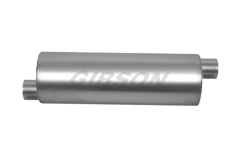 SFT Superflow Offset/Offset Round Muffler, Stainless (Single)