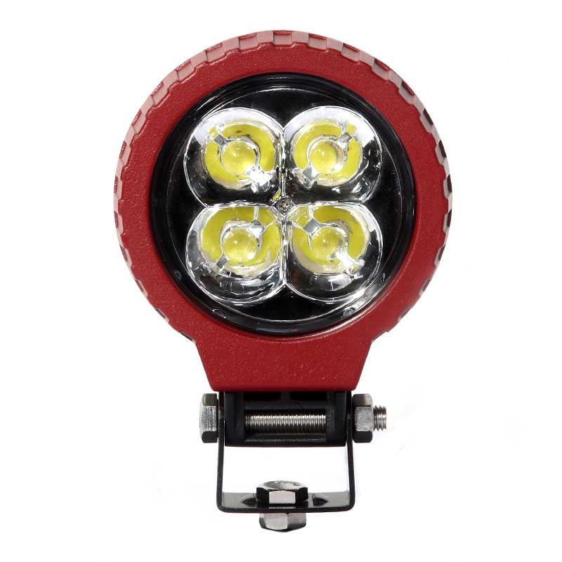 Aftershock Series LED Work Light 3.5inch - 12W - Spot Beam - Black and Red - Warranty Killer Performance