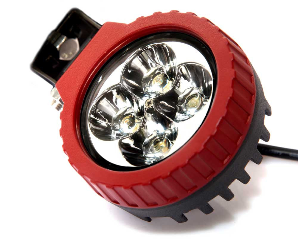 Aftershock Series LED Work Light 3.5inch - 12W - Spot Beam - Black and Red - Warranty Killer Performance