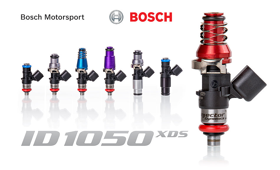 ID1050-XDS, for Subaru BRZ / FA20 2.0L applications. 11mm machined top, WRX-16B bottom adaptors. Set of 4.