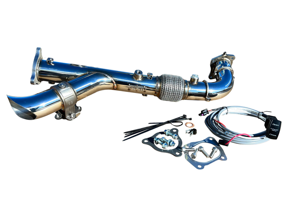 RPM-SxS RZR XPT Turbo Pro Xp & Turbo R 2.5" Captains Choice Electric Side Dump E-Valve Exhaust