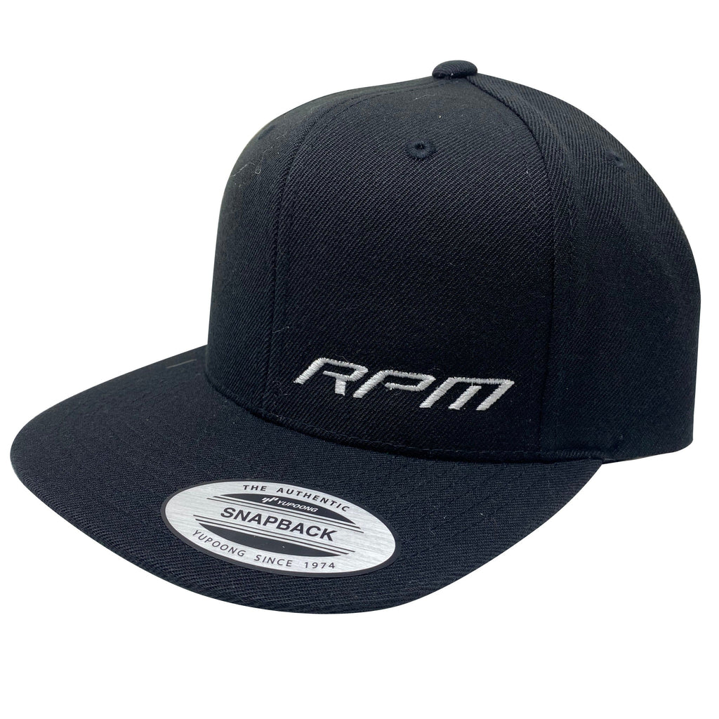 RPM BLACK Vented Snapback Flat Bill Hat