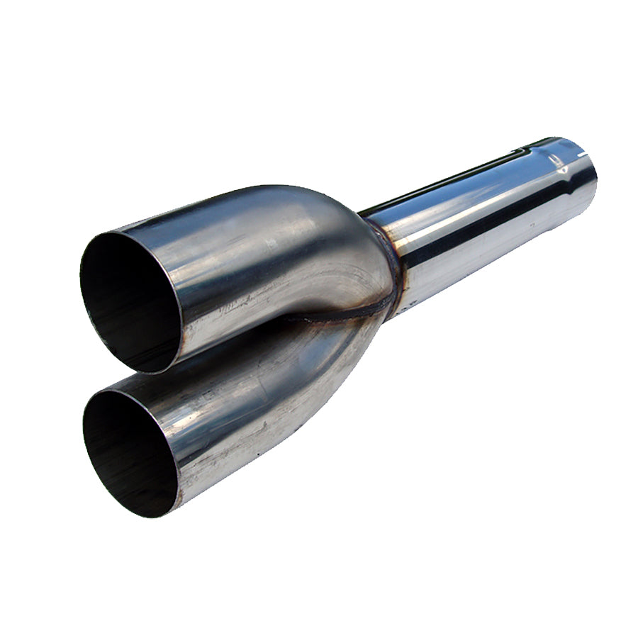 T409 Stainless Steel Dual Muffler Bypass Pipe 4"  Inlet /Outlet 27.5"  Overall