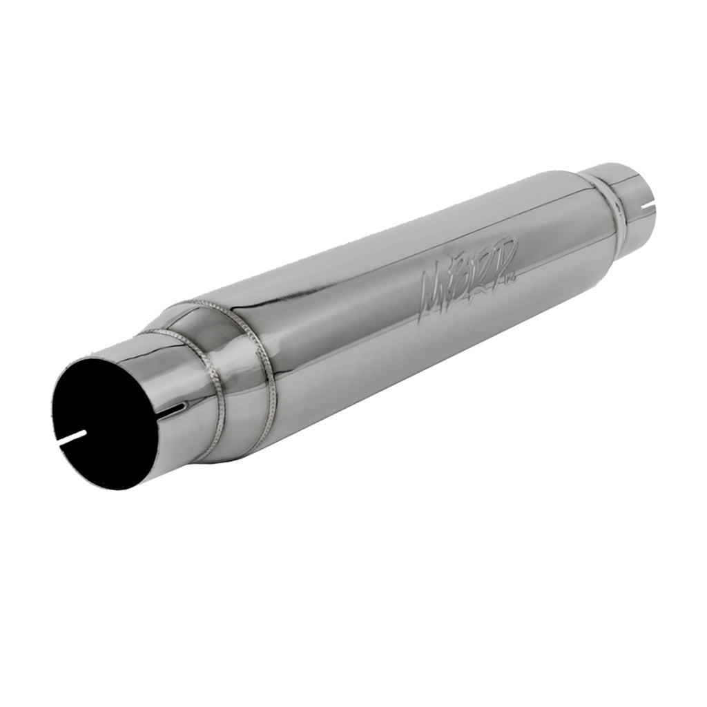 T304 Stainless Steel Resonator;  3" Inlet/Outlet;  22  Body; 4” OD; 26" Overall Length