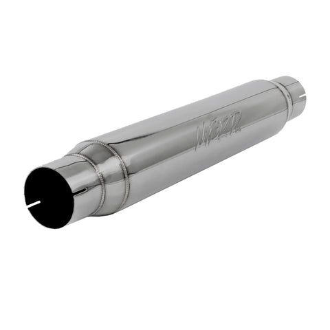 T304 Stainless Steel Resonator;  3" Inlet/Outlet;  22  Body; 4” OD; 26" Overall Length