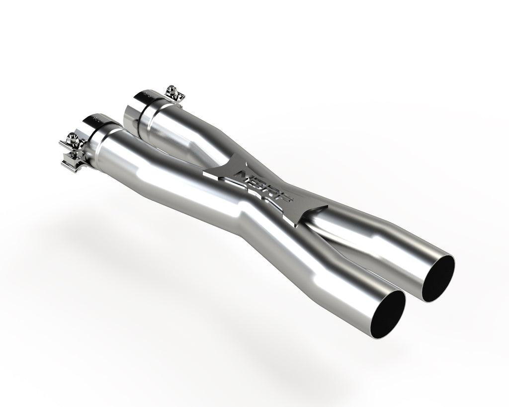 T304 Stainless Steel, 70mm X-Pipe Kit