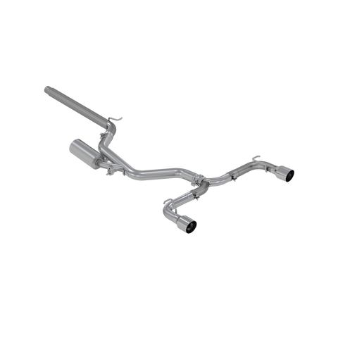 T304 Stainless Steel, 3" Cat Back, 2.5" Dual Split Rear Exit