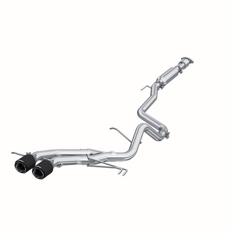 T409 Stainless Steel 2.5" Cat Back Dual Exit  with Carbon Fiber Tips