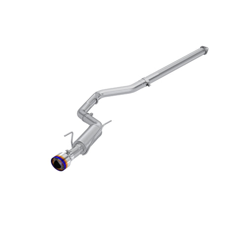 T304 Stainless Steel, 3" Cat-Back, Single Rear Exit with Burnt End Tip