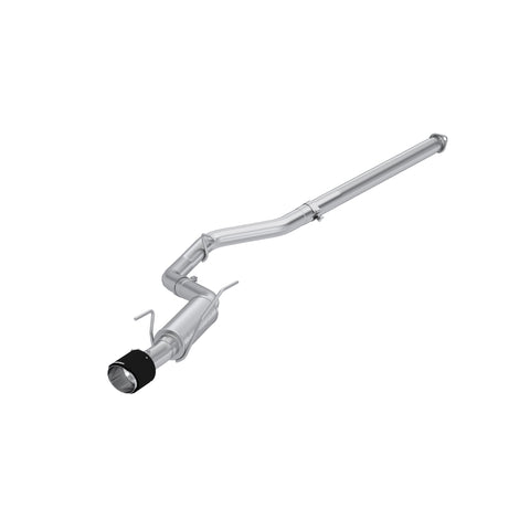 T304 Stainless Steel, 3" Cat-Back, Single Rear Exit with Carbon Fiber Tip