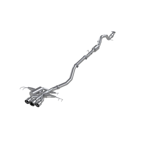 T304 Stainless Steel, 3.0" Cat-Back, Triple Center Outlet