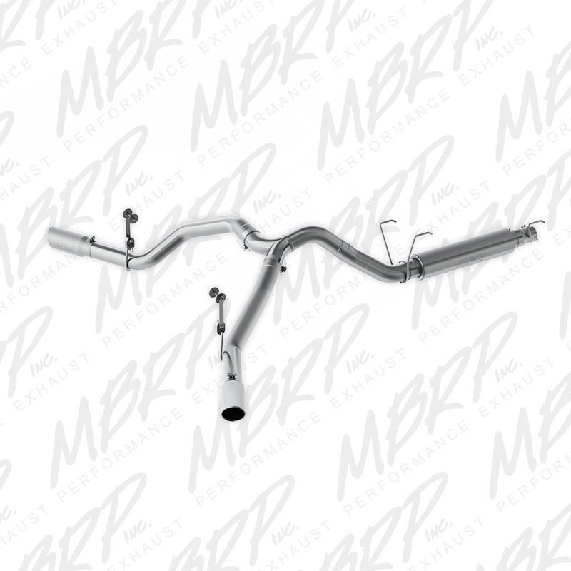 Aluminized Steel 4"  Cat Back Single Side Dual Outlet