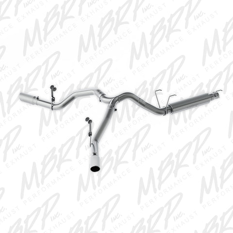 Aluminized Steel 4"  Cat Back Single Side Dual Outlet