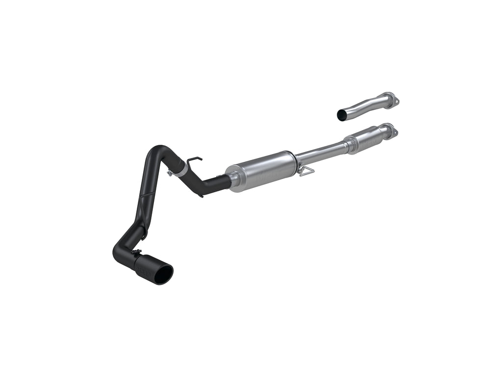 Black Coated Aluminized Steel, 3" Cat-Back, Single Side